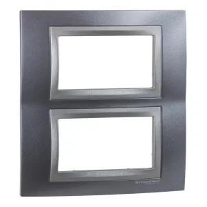 Рамка 2 поста Schneider Electric UNICA TOP, вертикальная, грей (ШНАЙДЕР) Рамка 2 поста Schneider Electric UNICA TOP, вертикальная, грей (ШНАЙДЕР)