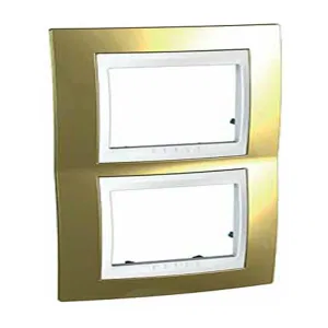 Рамка 2 поста Schneider Electric UNICA ХАМЕЛЕОН, вертикальная, золотой (ШНАЙДЕР) Рамка 2 поста Schneider Electric UNICA ХАМЕЛЕОН, вертикальная, золотой (ШНАЙДЕР)