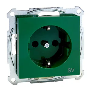 Розетка Schneider Electric MERTEN SYSTEM M, скрытый монтаж, с заземлением, со шторками, зеленый, MTN2300-0304 (ШНАЙДЕР) Розетка Schneider Electric MERTEN SYSTEM M, скрытый монтаж, с заземлением, со шторками, зеленый, MTN2300-0304 (ШНАЙДЕР)