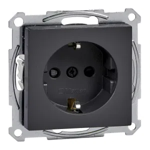 Розетка Schneider Electric MERTEN SYSTEM M, скрытый монтаж, с заземлением, со шторками, антрацит (ШНАЙДЕР) Розетка Schneider Electric MERTEN SYSTEM M, скрытый монтаж, с заземлением, со шторками, антрацит (ШНАЙДЕР)