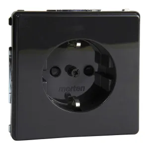 Розетка Schneider Electric MERTEN AQUADESIGN IP44, скрытый монтаж, с заземлением, со шторками, антрацит (ШНАЙДЕР) Розетка Schneider Electric MERTEN AQUADESIGN IP44, скрытый монтаж, с заземлением, со шторками, антрацит (ШНАЙДЕР)
