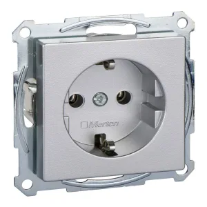 Розетка Schneider Electric MERTEN SYSTEM M, скрытый монтаж, с заземлением, алюминий (ШНАЙДЕР) Розетка Schneider Electric MERTEN SYSTEM M, скрытый монтаж, с заземлением, алюминий (ШНАЙДЕР)