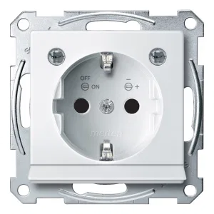 Розетка Schneider Electric MERTEN SYSTEM M, скрытый монтаж, с заземлением, со шторками, белый (ШНАЙДЕР) Розетка Schneider Electric MERTEN SYSTEM M, скрытый монтаж, с заземлением, со шторками, белый (ШНАЙДЕР)