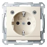 Розетка Schneider Electric MERTEN SYSTEM M, скрытый монтаж, с заземлением, со шторками, бежевый