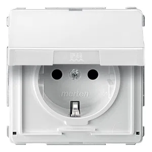 Розетка Schneider Electric MERTEN AQUADESIGN IP44, скрытый монтаж, с заземлением, с крышкой, со шторками, белый (ШНАЙДЕР) Розетка Schneider Electric MERTEN AQUADESIGN IP44, скрытый монтаж, с заземлением, с крышкой, со шторками, белый (ШНАЙДЕР)