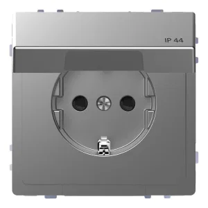 Розетка Schneider Electric MERTEN D-LIFE, скрытый монтаж, с заземлением, с крышкой, нержавеющая сталь (ШНАЙДЕР) Розетка Schneider Electric MERTEN D-LIFE, скрытый монтаж, с заземлением, с крышкой, нержавеющая сталь (ШНАЙДЕР)
