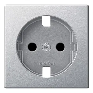 Schneider Electric MERTEN SYSTEM M MTN2331-0460 накладка на розетку с заземлением, алюминий (ШНАЙДЕР) Schneider Electric MERTEN SYSTEM M MTN2331-0460 накладка на розетку с заземлением, алюминий (ШНАЙДЕР)