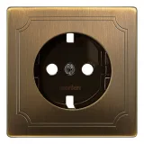 Schneider Electric Merten Antique MTN2331-4143 Накладка на розетку, с заземлением, античная латунь