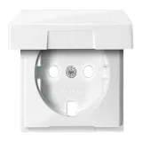 Schneider Electric Merten System M накладка на розетку MTN2341-0319, с заземлением, с крышкой, полярно-белый