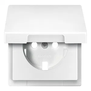 Schneider Electric MERTEN SYSTEM DESIGN MTN2341-4019: накладка на розетку с заземлением и крышкой, полярно-белый (ШНАЙДЕР) Schneider Electric MERTEN SYSTEM DESIGN MTN2341-4019: накладка на розетку с заземлением и крышкой, полярно-белый (ШНАЙДЕР)