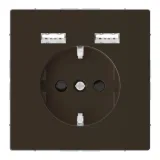 Розетка Schneider Electric MERTEN D-LIFE, скрытый монтаж, с заземлением, мокко