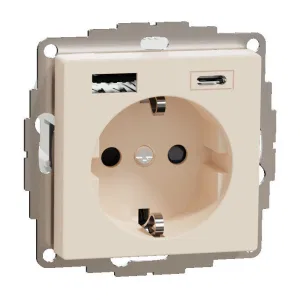 Schneider Electric MTN2367-0344 — розетка с 2xUSB, бежевый (ШНАЙДЕР) Schneider Electric MTN2367-0344 — розетка с 2xUSB, бежевый (ШНАЙДЕР)