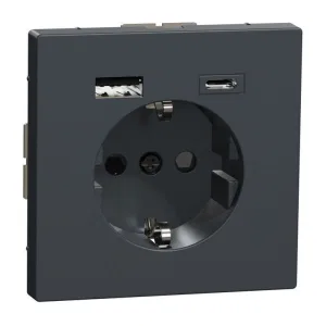Schneider Electric MTN2367-6034 розетка с 2xUSB, скрытый монтаж, антрацит (ШНАЙДЕР) Schneider Electric MTN2367-6034 розетка с 2xUSB, скрытый монтаж, антрацит (ШНАЙДЕР)