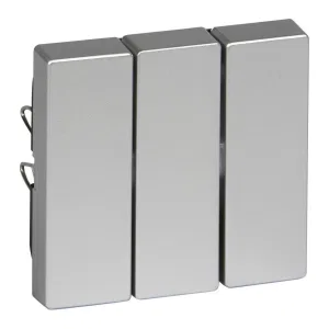 Schneider Electric MTN311960 - тройная клавиша, алюминий (ШНАЙДЕР) Schneider Electric MTN311960 - тройная клавиша, алюминий (ШНАЙДЕР)