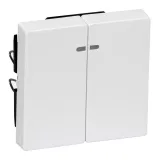 Schneider Electric MTN3420-0325, двойная клавиша с линзами Merten System M, активно-белая