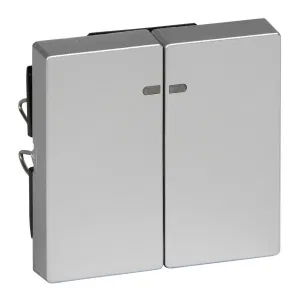 Schneider Electric MTN3420-0460 — клавиша двойная с линзами, алюминий, Merten System M (ШНАЙДЕР) Schneider Electric MTN3420-0460 — клавиша двойная с линзами, алюминий, Merten System M (ШНАЙДЕР)