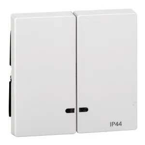 Клавиша двойная с линзами Schneider Electric MERTEN SYSTEM M, активно-белый (ШНАЙДЕР) Клавиша двойная с линзами Schneider Electric MERTEN SYSTEM M, активно-белый (ШНАЙДЕР)