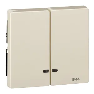 Клавиша двойная с линзами Schneider Electric MERTEN SYSTEM M, бежевый блестящий (ШНАЙДЕР) Клавиша двойная с линзами Schneider Electric MERTEN SYSTEM M, бежевый блестящий (ШНАЙДЕР)