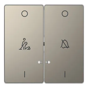Клавиша двойная с линзами Schneider Electric MERTEN D-LIFE, никель (ШНАЙДЕР) Клавиша двойная с линзами Schneider Electric MERTEN D-LIFE, никель (ШНАЙДЕР)