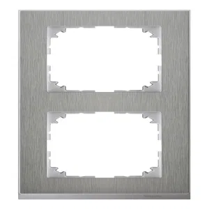 Schneider Electric MTN4020-3646 Рамка Merten M-Pure DÉCOR на 2 поста, нержавеющая сталь (ШНАЙДЕР) Schneider Electric MTN4020-3646 Рамка Merten M-Pure DÉCOR на 2 поста, нержавеющая сталь (ШНАЙДЕР)
