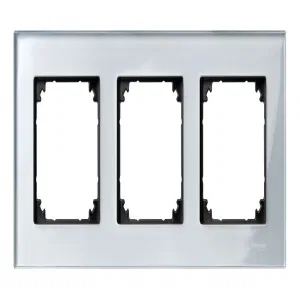 Schneider Electric MERTEN M-ELEGANCE рамка 3-постовая MTN4030-3260 (алмаз, серебро) (ШНАЙДЕР) Schneider Electric MERTEN M-ELEGANCE рамка 3-постовая MTN4030-3260 (алмаз, серебро) (ШНАЙДЕР)