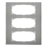 Рамка 3 поста Schneider Electric MERTEN M-PURE DÉCOR, нержавеющая сталь MTN4030-3646