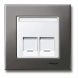 Рамка 1 пост Schneider Electric MERTEN M-ELEGANCE, серый родий