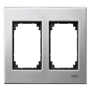 Рамка 2 поста Schneider Electric MERTEN M-ELEGANCE, платиновое серебро (ШНАЙДЕР) Рамка 2 поста Schneider Electric MERTEN M-ELEGANCE, платиновое серебро (ШНАЙДЕР)