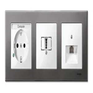 Schneider Electric MTN403314 Merten M-Elegance 3-постовая рамка, серый родий (ШНАЙДЕР) Schneider Electric MTN403314 Merten M-Elegance 3-постовая рамка, серый родий (ШНАЙДЕР)