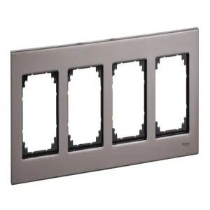Рамка 4 поста Schneider Electric MERTEN M-ELEGANCE, серый родий (ШНАЙДЕР) Рамка 4 поста Schneider Electric MERTEN M-ELEGANCE, серый родий (ШНАЙДЕР)