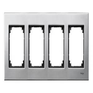 Рамка 4 поста Schneider Electric MERTEN M-ELEGANCE, платиновое серебро (ШНАЙДЕР) Рамка 4 поста Schneider Electric MERTEN M-ELEGANCE, платиновое серебро (ШНАЙДЕР)