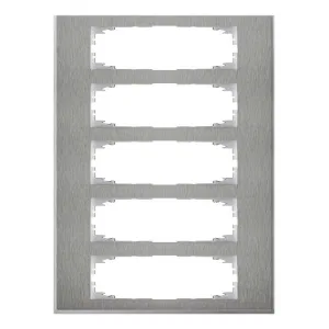 Schneider Electric Merten M-Pure DÉCOR MTN4050-3646: рамка на 5 постов, нержавеющая сталь (ШНАЙДЕР) Schneider Electric Merten M-Pure DÉCOR MTN4050-3646: рамка на 5 постов, нержавеющая сталь (ШНАЙДЕР)