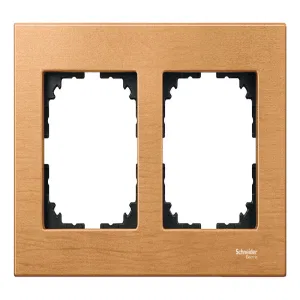 Рамка 2 поста Schneider Electric MERTEN M-ELEGANCE, бук (ШНАЙДЕР) Рамка 2 поста Schneider Electric MERTEN M-ELEGANCE, бук (ШНАЙДЕР)