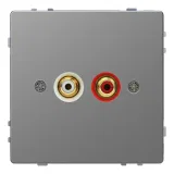 Schneider Electric MTN4350-6036 аудиорозетка Merten D-Life, стальной