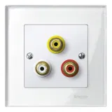 Schneider Electric MTN4351-0319, аудио-розетка, белая