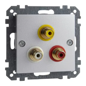 Schneider Electric MTN4351-0460 аудио-розетка, алюминий (ШНАЙДЕР) Schneider Electric MTN4351-0460 аудио-розетка, алюминий (ШНАЙДЕР)