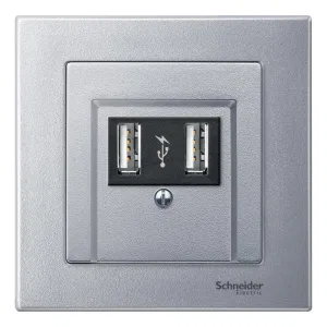Schneider Electric MTN4366-0000 Механизм розетки 1xUSB, серия Merten (ШНАЙДЕР) Schneider Electric MTN4366-0000 Механизм розетки 1xUSB, серия Merten (ШНАЙДЕР)