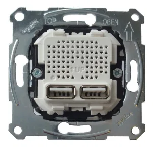 Schneider Electric MTN4366-0100 USB-розетка, двойная, 2,1 А, Type A (ШНАЙДЕР) Schneider Electric MTN4366-0100 USB-розетка, двойная, 2,1 А, Type A (ШНАЙДЕР)