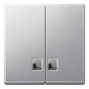 Клавиша двойная с линзами Schneider Electric MERTEN SYSTEM M, алюминий (ШНАЙДЕР) Клавиша двойная с линзами Schneider Electric MERTEN SYSTEM M, алюминий (ШНАЙДЕР)