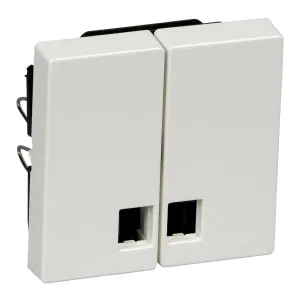 Schneider Electric MTN438519, двойная клавиша с линзами Merten System M, белая (ШНАЙДЕР) Schneider Electric MTN438519, двойная клавиша с линзами Merten System M, белая (ШНАЙДЕР)