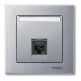 Schneider Electric MERTEN SYSTEM M MTN465860 накладка на информационную розетку RJ45, алюминий