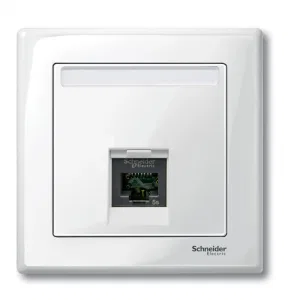 Schneider Electric MERTEN SYSTEM M MTN469819: накладка на информационную розетку RJ45, полярно-белый, IP20 (ШНАЙДЕР) Schneider Electric MERTEN SYSTEM M MTN469819: накладка на информационную розетку RJ45, полярно-белый, IP20 (ШНАЙДЕР)