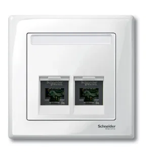 Schneider Electric MTN469919 Merten System M накладка RJ45 (полярно-белый), 2 поста (ШНАЙДЕР) Schneider Electric MTN469919 Merten System M накладка RJ45 (полярно-белый), 2 поста (ШНАЙДЕР)