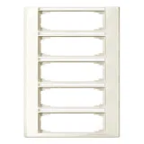 Schneider Electric MERTEN M-SMART рамка 5 постов, вертикальная, бежевый блестящий, MTN470544