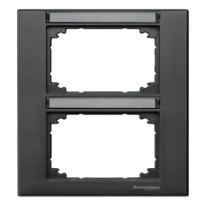 Рамка 2 поста Schneider Electric MERTEN M-PLAN, вертикальная, антрацит (ШНАЙДЕР) Рамка 2 поста Schneider Electric MERTEN M-PLAN, вертикальная, антрацит (ШНАЙДЕР)
