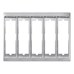 Schneider Electric MTN481560 — рамка Merten Artec на 5 постов, алюминий (ШНАЙДЕР) Schneider Electric MTN481560 — рамка Merten Artec на 5 постов, алюминий (ШНАЙДЕР)