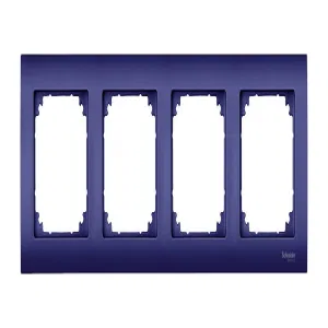 Рамка 4 поста Schneider Electric MERTEN M-ARC, темно-синий (ШНАЙДЕР) Рамка 4 поста Schneider Electric MERTEN M-ARC, темно-синий (ШНАЙДЕР)