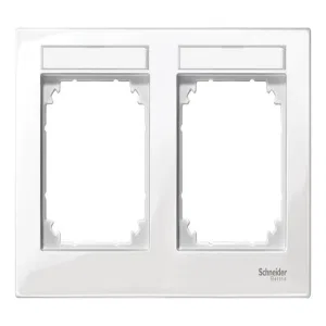 Рамка 2 поста Schneider Electric MERTEN M-PLAN, горизонтальная, полярно-белый (ШНАЙДЕР) Рамка 2 поста Schneider Electric MERTEN M-PLAN, горизонтальная, полярно-белый (ШНАЙДЕР)