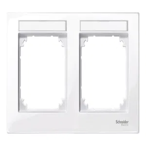 Рамка 2 поста Schneider Electric MERTEN M-PLAN, горизонтальная, активно-белый (ШНАЙДЕР) Рамка 2 поста Schneider Electric MERTEN M-PLAN, горизонтальная, активно-белый (ШНАЙДЕР)