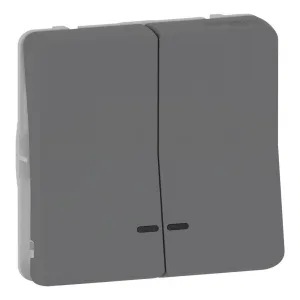 Schneider Electric MUR35228 двойная кнопка звонка с подсветкой, антрацит, Mureva S (ШНАЙДЕР) Schneider Electric MUR35228 двойная кнопка звонка с подсветкой, антрацит, Mureva S (ШНАЙДЕР)